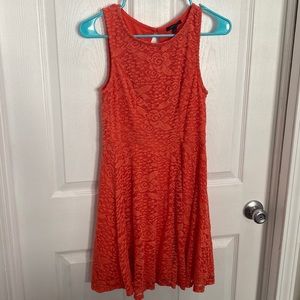 Lace orange dress